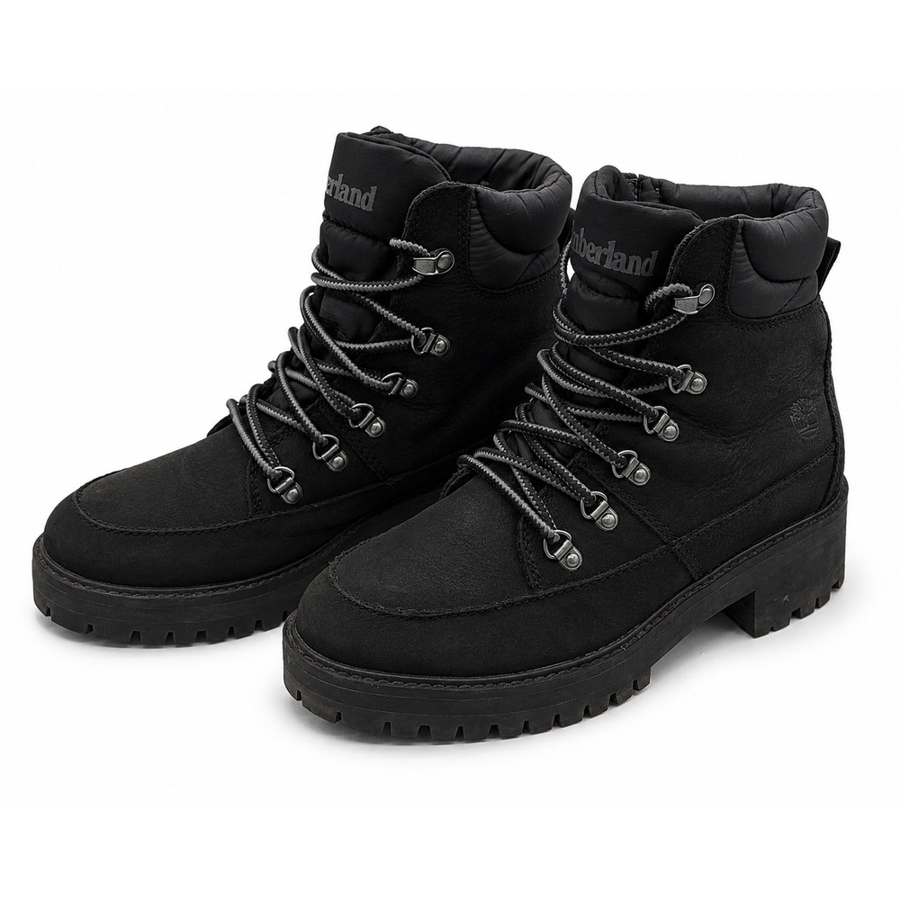 Timberland Courmayeur Valley Womens 8 Black Waterproof Leather Hiking Boot A2EZ8